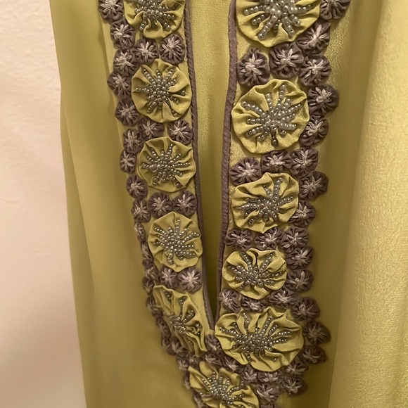 BCBGMAXAZRIA Green Silk Dress Size Medium NWT $318 - Picture 4 of 4